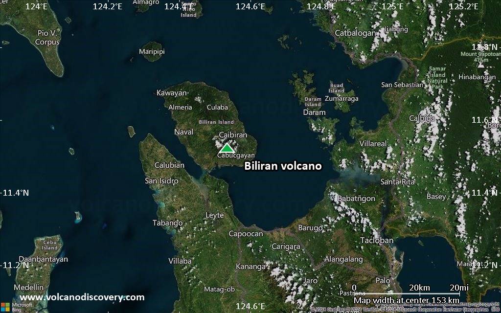 Satellite/aerial-type map of Biliran volcano (local scale small)