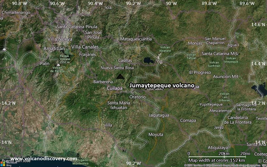 Satellite/aerial-type map of Jumaytepeque volcano (local scale small)