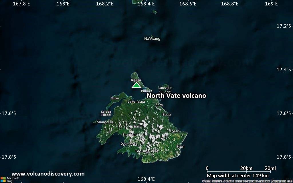 Satellite/aerial-type map of North Vate volcano (local scale small)