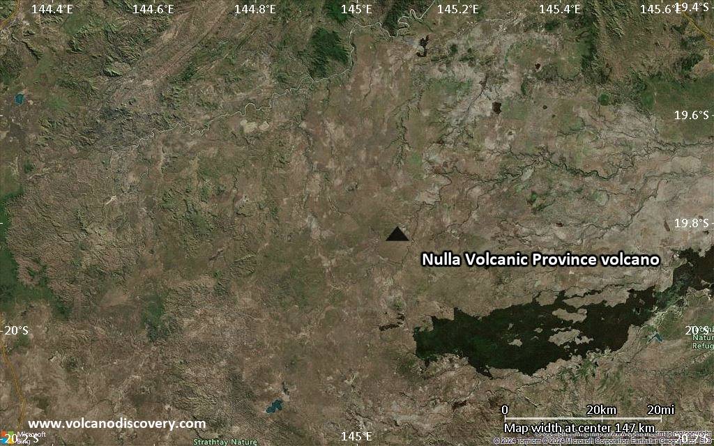 Satellite/aerial-type map of Nulla Volcanic Province volcano (local scale small)