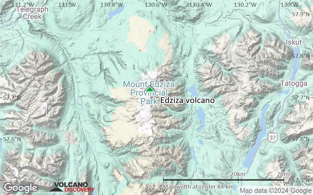 Terrain-type map of Edziza volcano (local scale small)