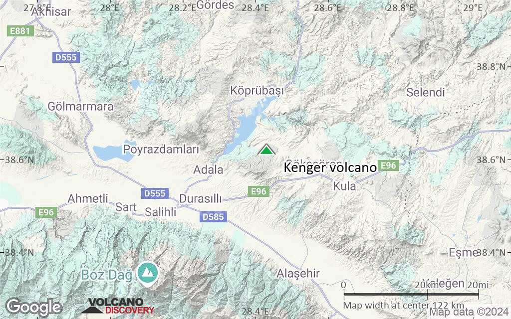 Terrain-type map of Kenger volcano (local scale small)