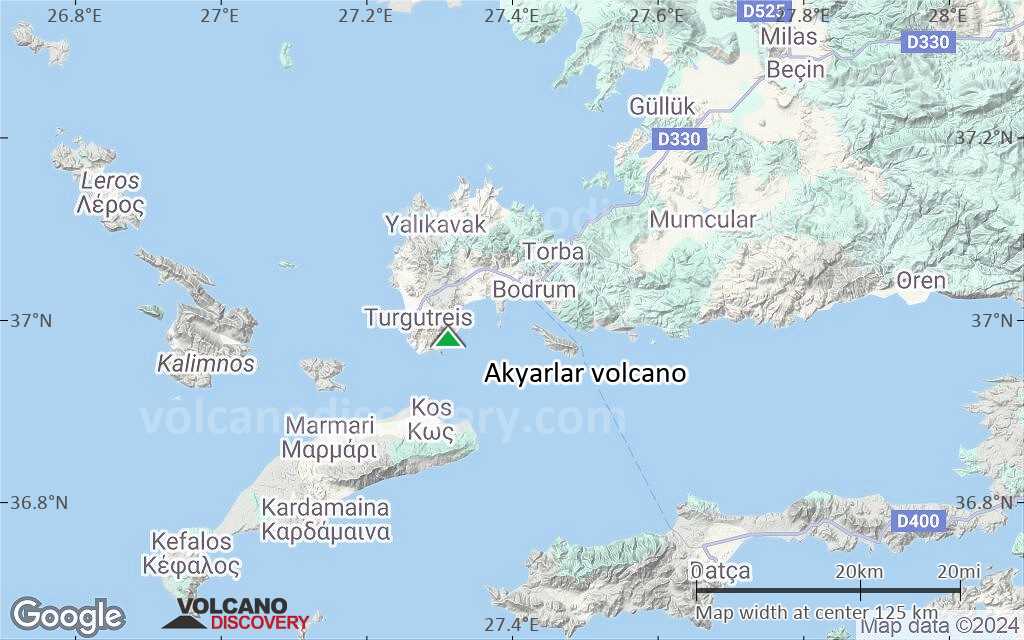 Terrain-type map of Akyarlar volcano (local scale small)