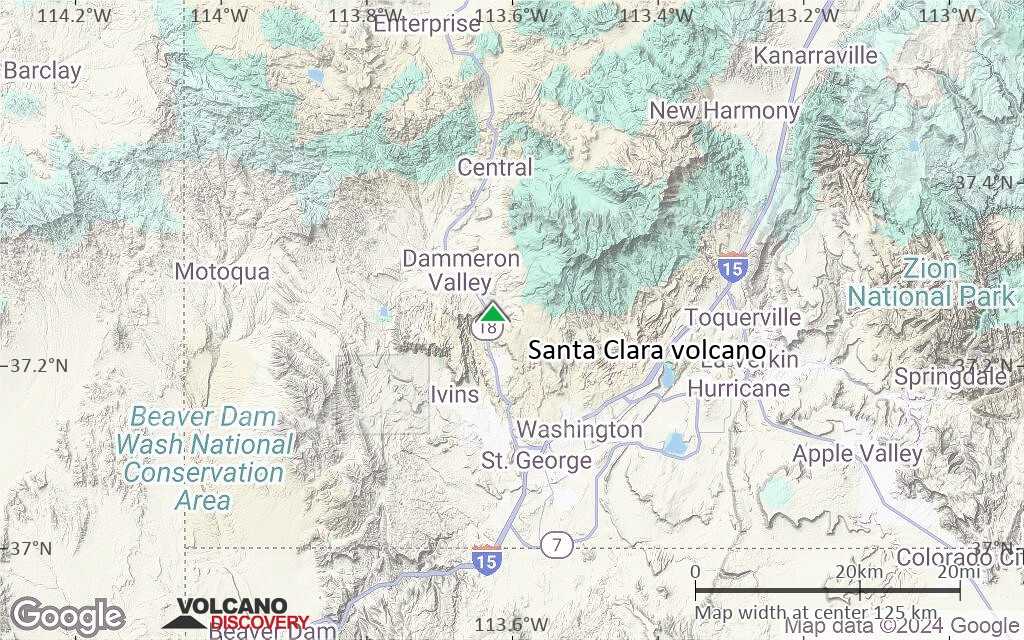 Terrain-type map of Santa Clara volcano (local scale small)