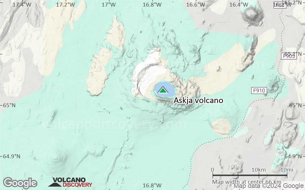 Terrain-type map of Askja volcano (local scale small)