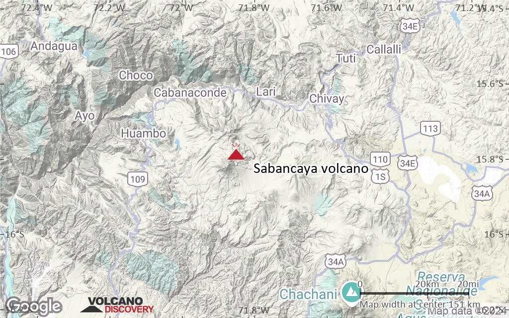 Terrain-type map of Sabancaya volcano (local scale small)