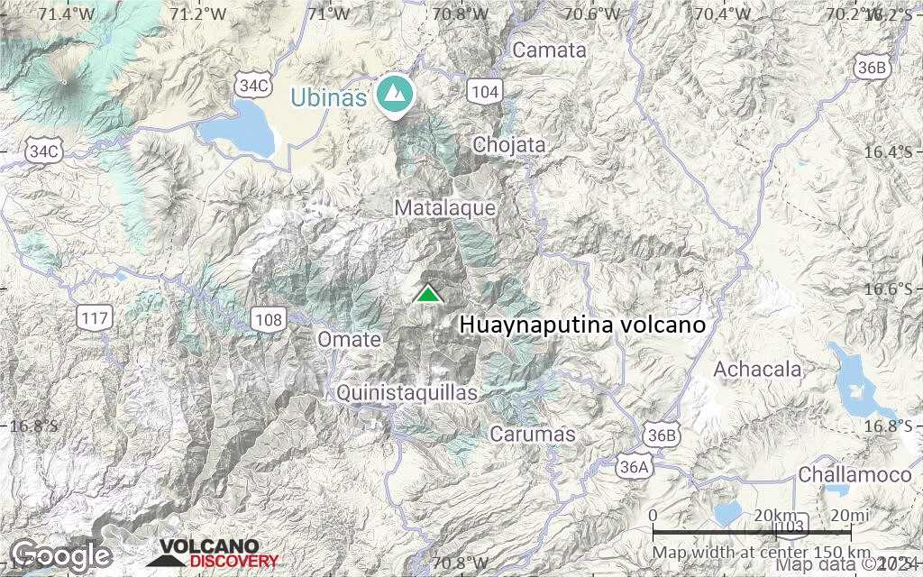Terrain-type map of Huaynaputina volcano (local scale small)