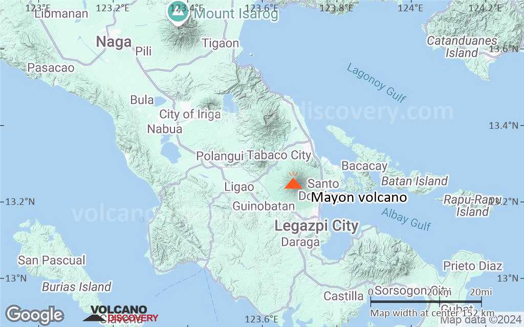 Terrain-type map of Mayon volcano (local scale small)