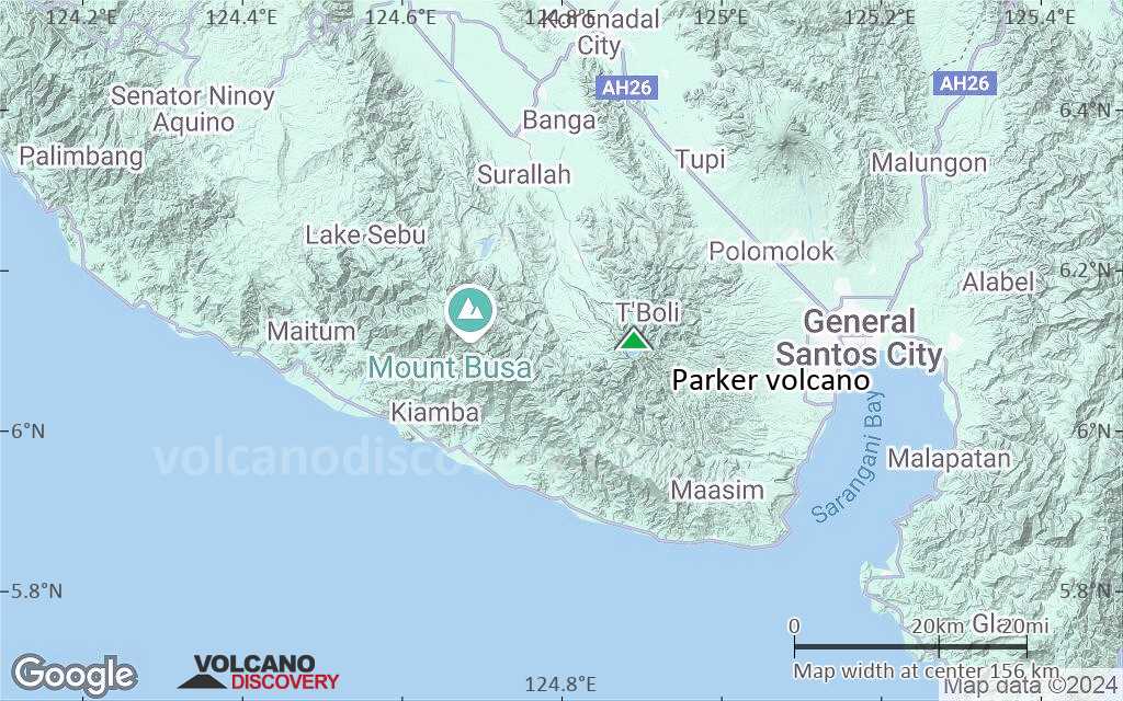Terrain-type map of Parker volcano (local scale small)
