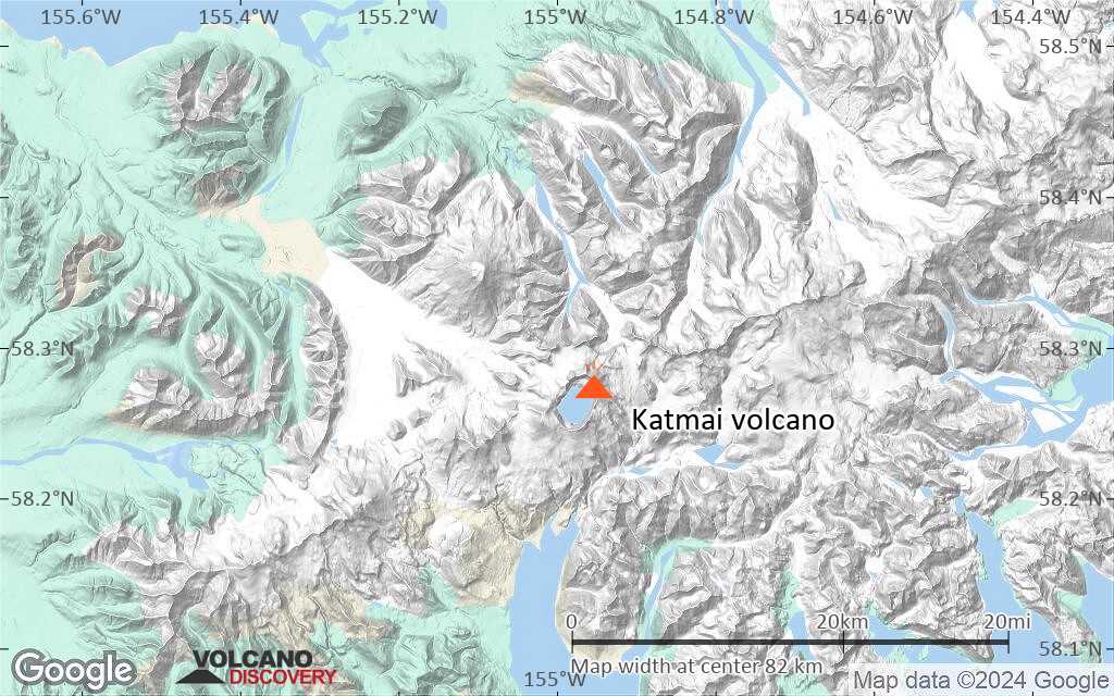 Terrain-type map of Katmai volcano (local scale small)