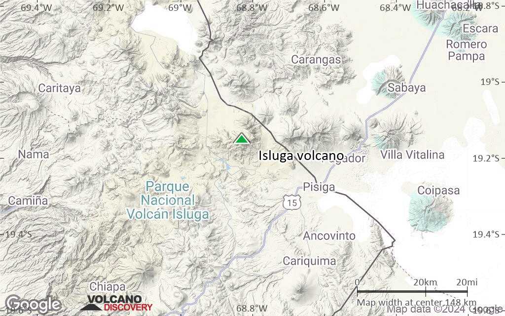 Terrain-type map of Isluga volcano (local scale small)