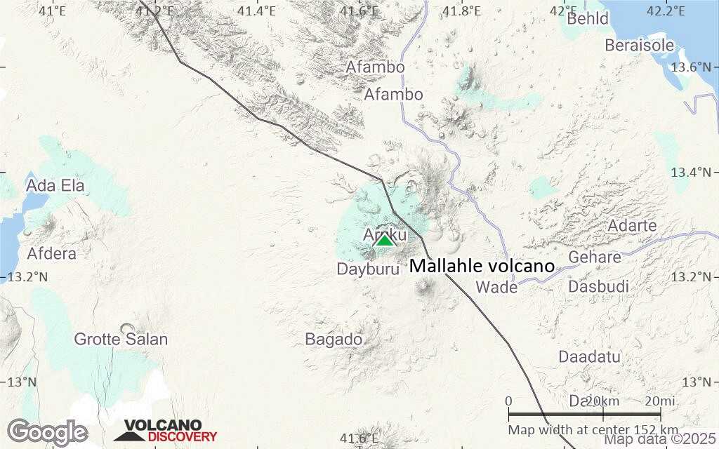Terrain-type map of Mallahle volcano (local scale small)
