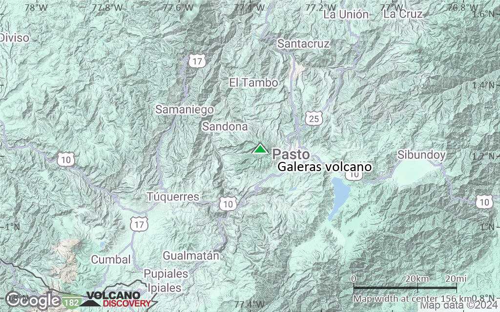 Terrain-type map of Galeras volcano (local scale small)