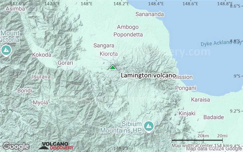Terrain-type map of Lamington volcano (local scale small)