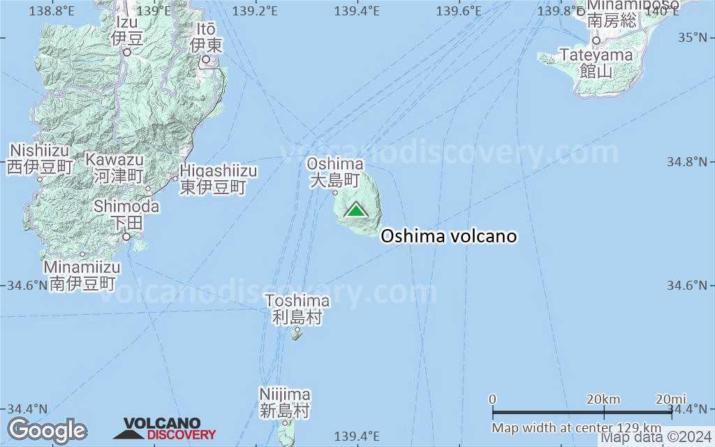 Terrain-type map of Oshima volcano (local scale small)