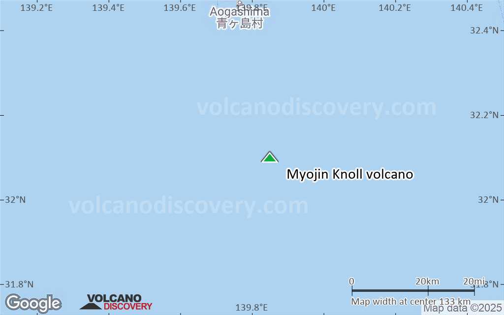 Terrain-type map of Myojin Knoll volcano (local scale small)