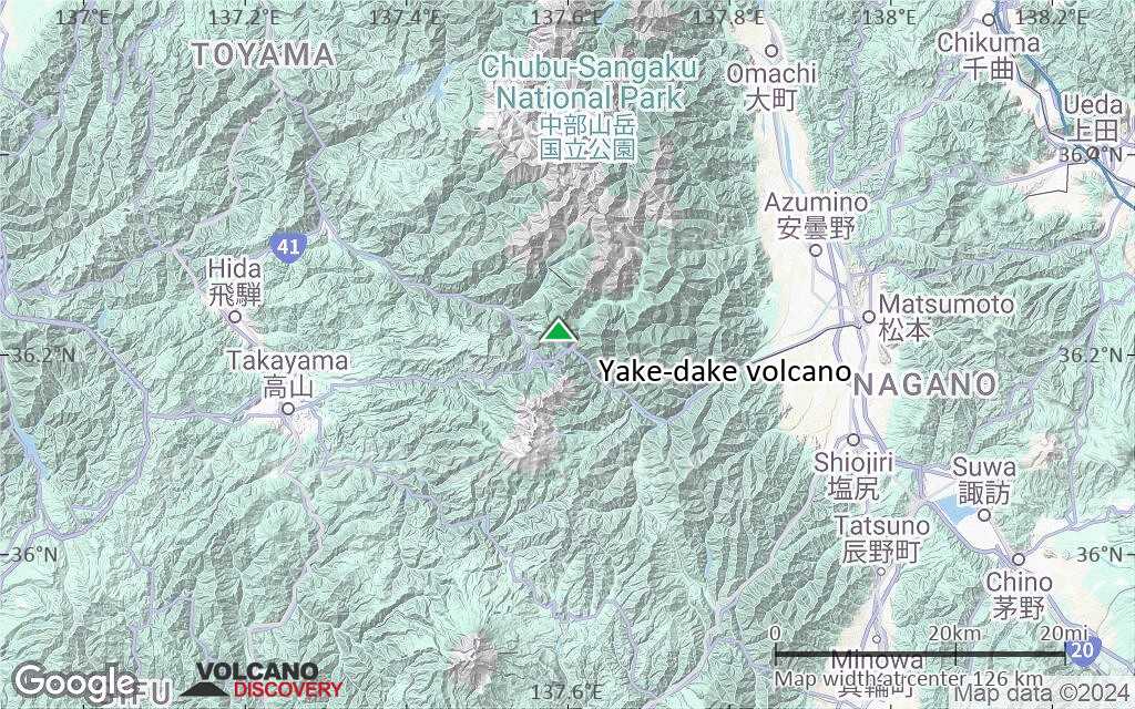 Terrain-type map of Yake-dake volcano (local scale small)