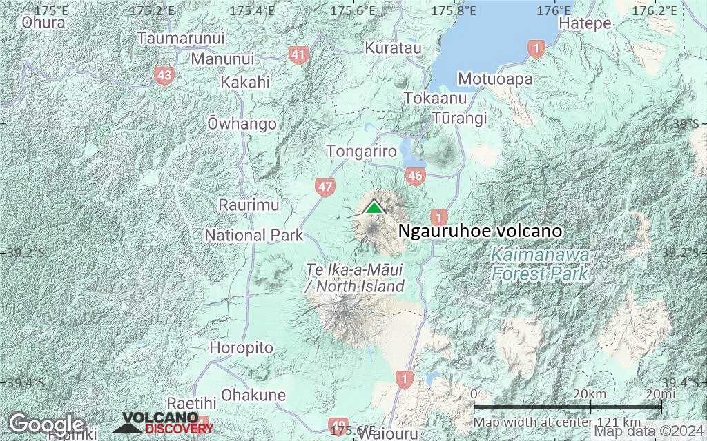 Terrain-type map of Ngauruhoe volcano (local scale small)
