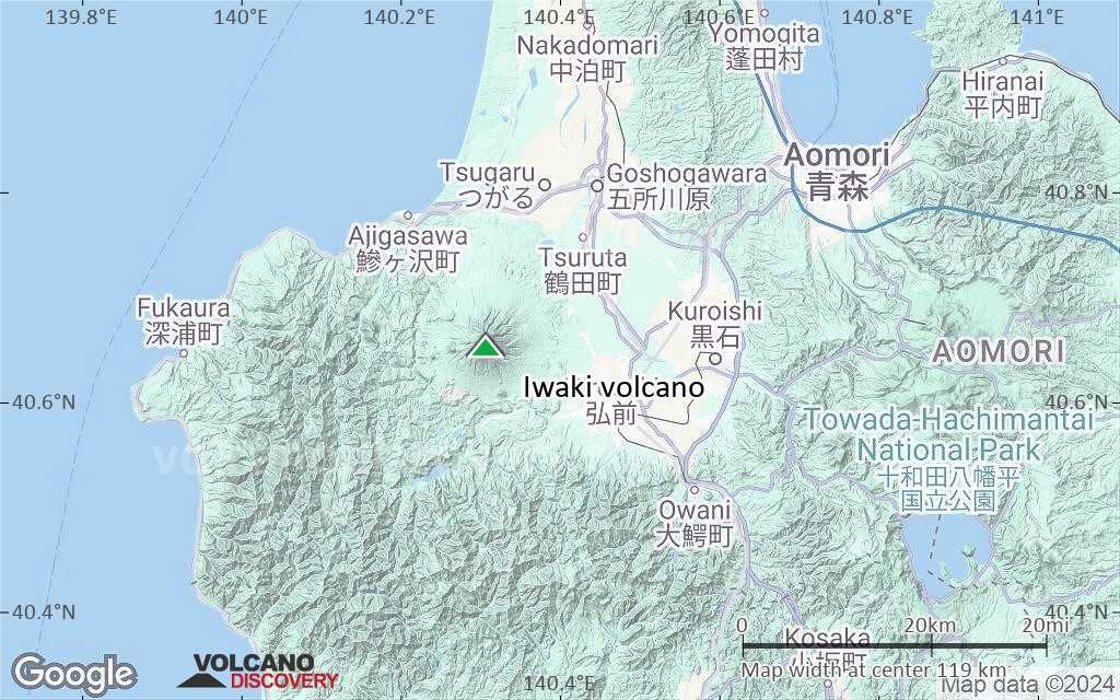 Terrain-type map of Iwaki volcano (local scale small)