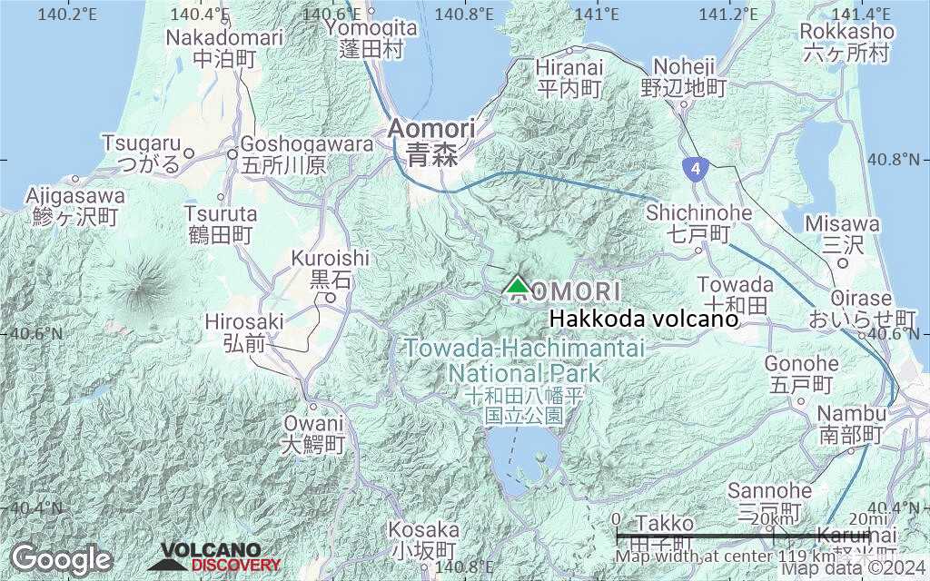 Terrain-type map of Hakkoda volcano (local scale small)