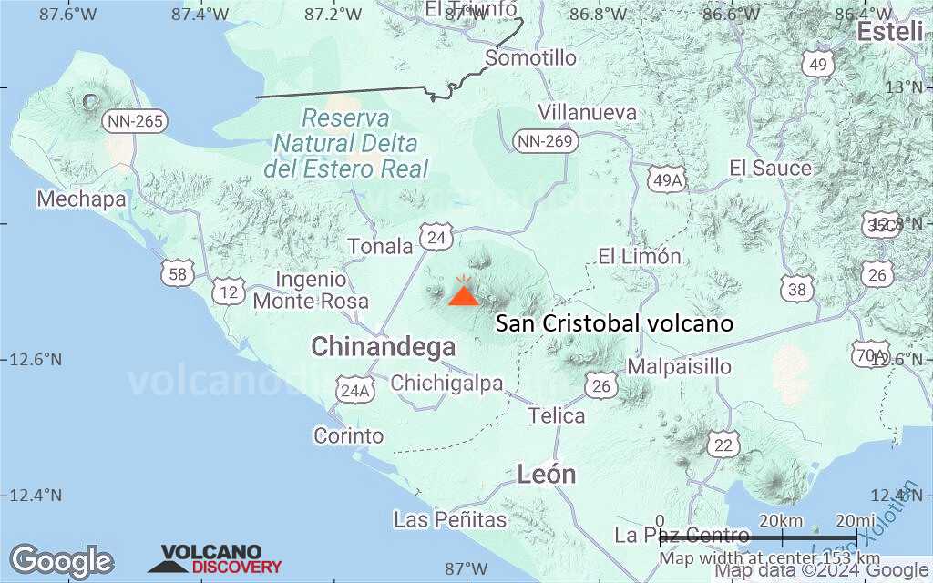 Terrain-type map of San Cristobal volcano (local scale small)