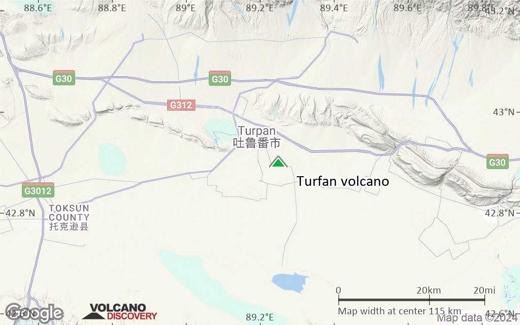Terrain-type map of Turfan volcano (local scale small)