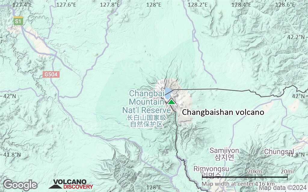 Terrain-type map of Changbaishan volcano (local scale small)