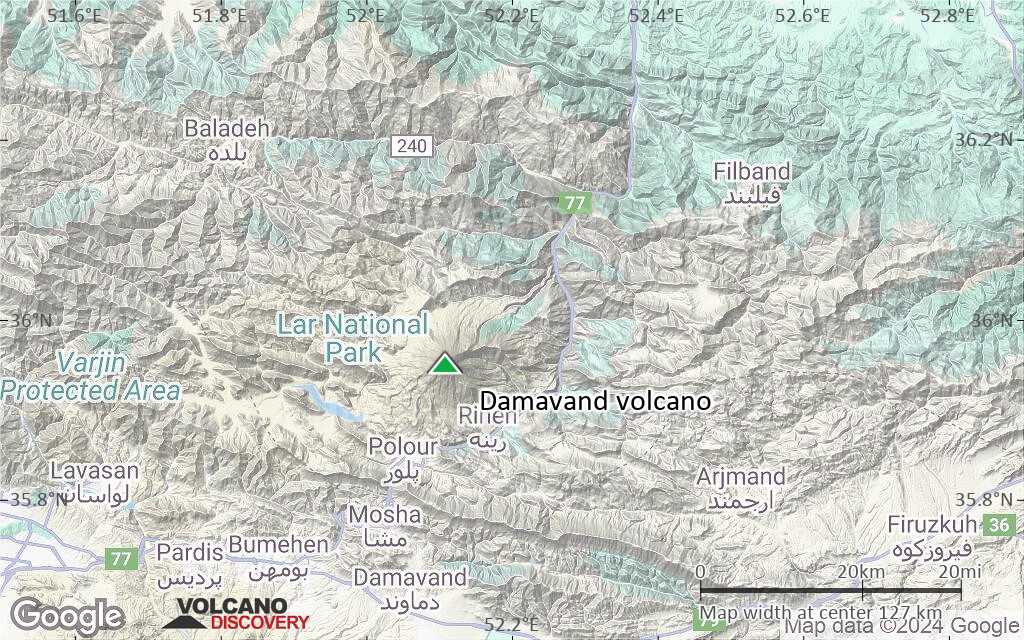 Terrain-type map of Damavand volcano (local scale small)