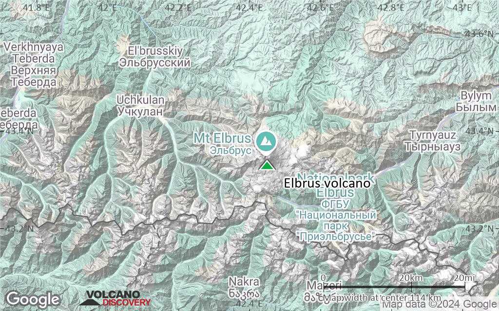 Terrain-type map of Elbrus volcano (local scale small)