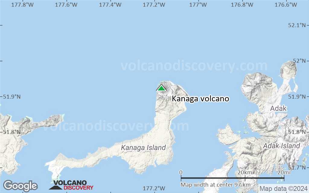 Terrain-type map of Kanaga volcano (local scale small)