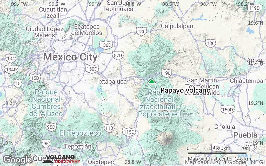 Terrain-type map of Papayo volcano (local scale small)