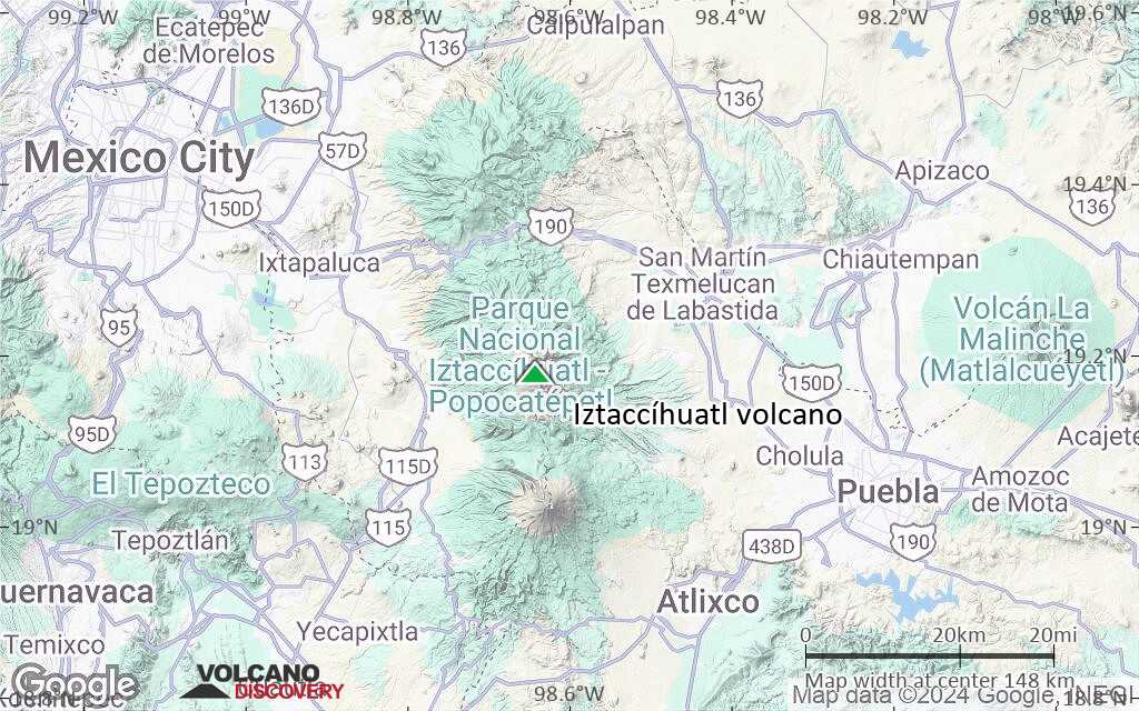 Terrain-type map of Iztaccíhuatl volcano (local scale small)