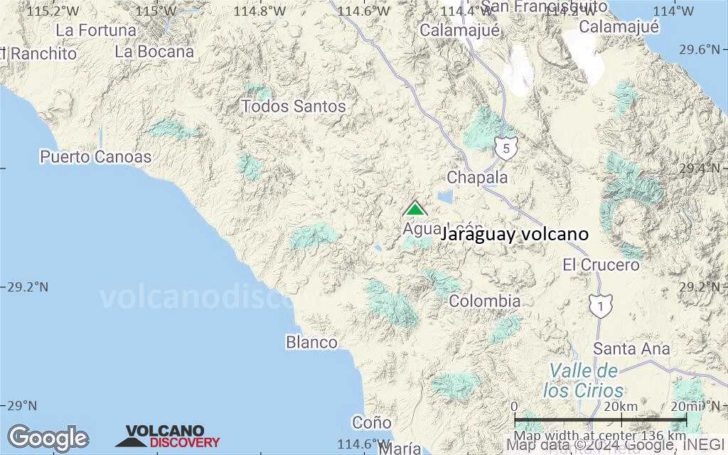 Terrain-type map of Jaraguay volcano (local scale small)
