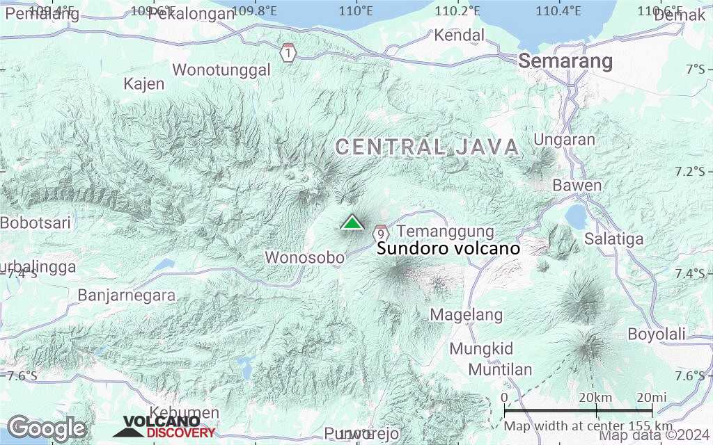 Terrain-type map of Sundoro volcano (local scale small)