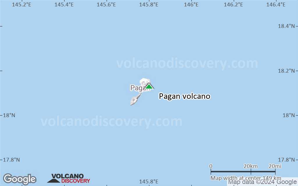 Terrain-type map of Pagan volcano (local scale small)