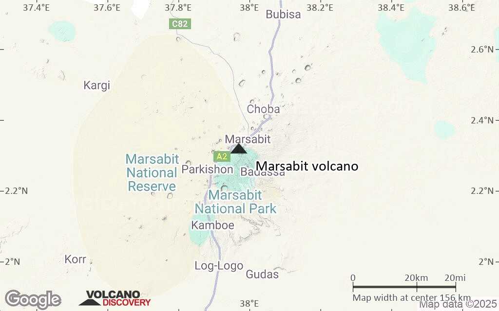 Terrain-type map of Marsabit volcano (local scale small)