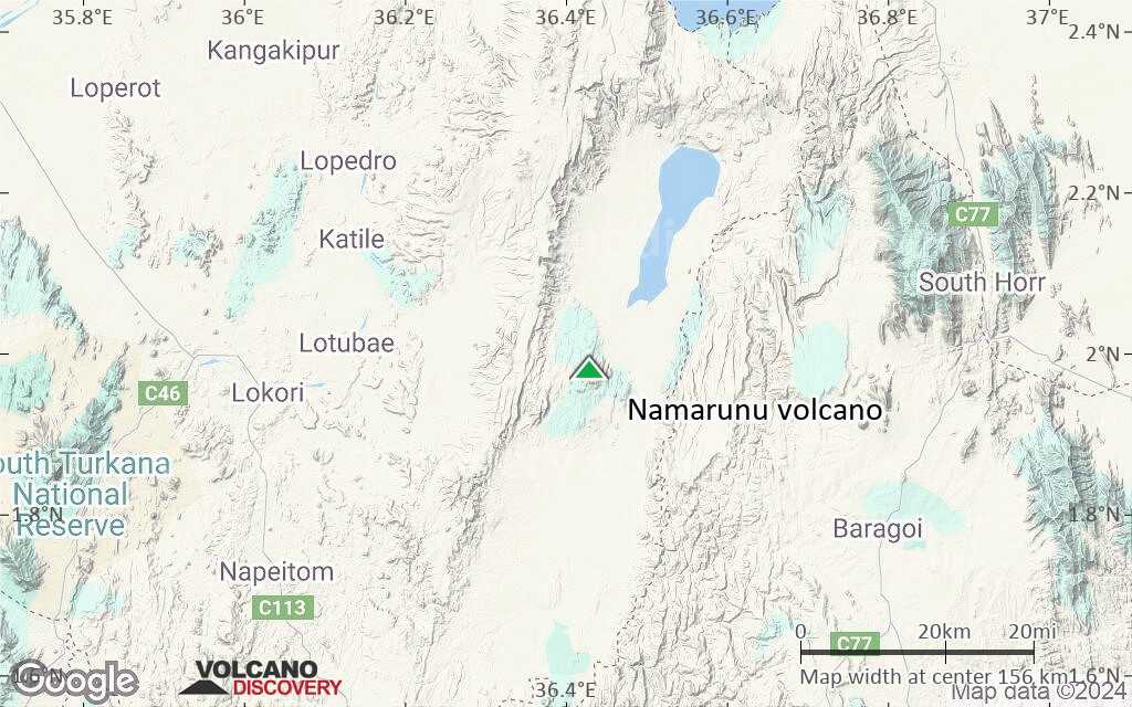 Terrain-type map of Namarunu volcano (local scale small)