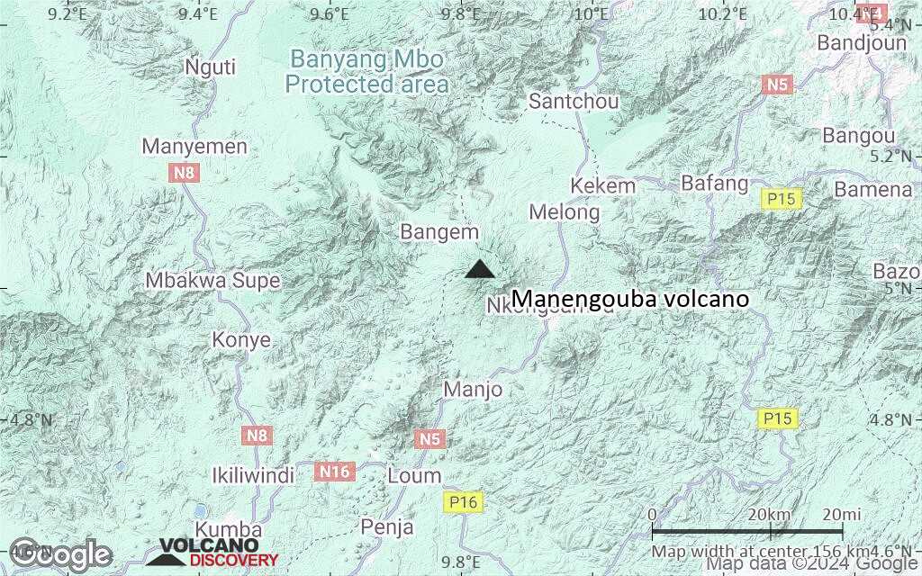 Terrain-type map of Manengouba volcano (local scale small)