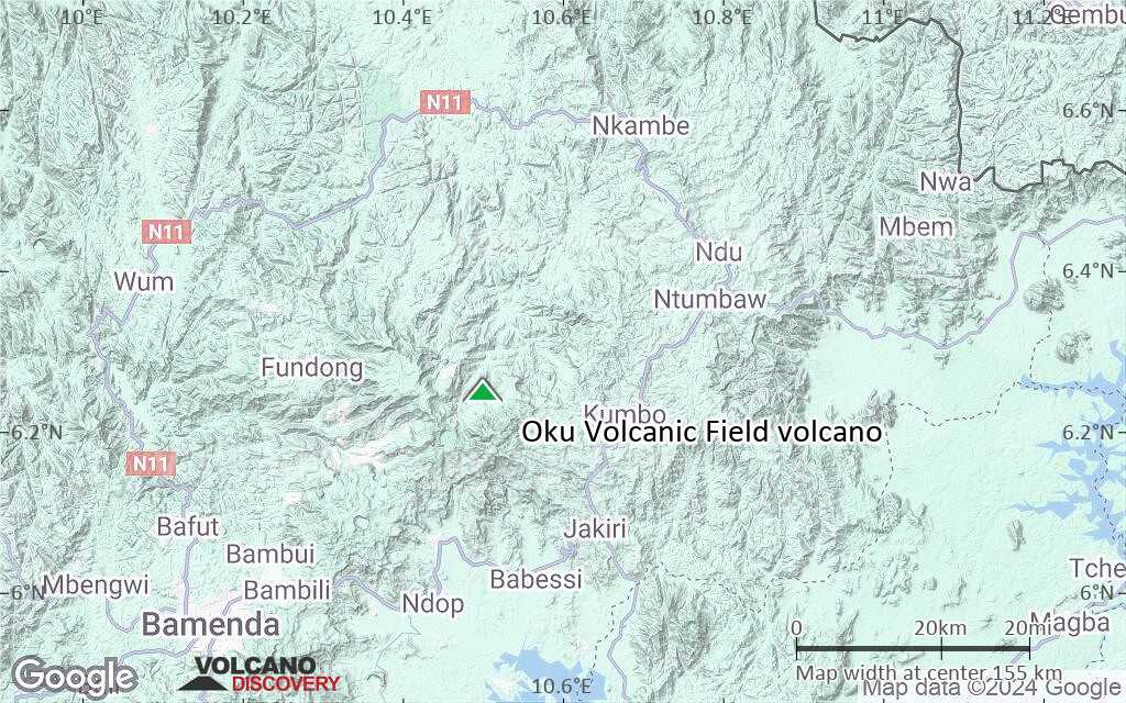 Terrain-type map of Oku Volcanic Field volcano (local scale small)