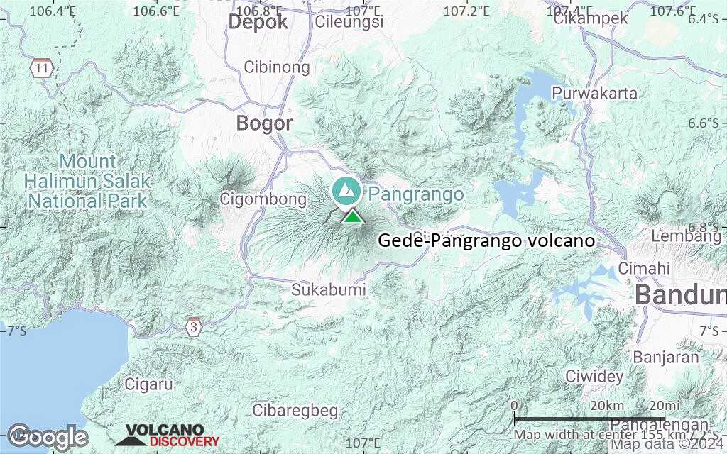 Terrain-type map of Gede-Pangrango volcano (local scale small)