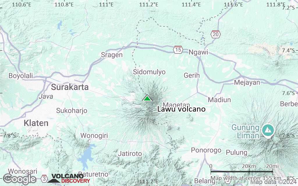Terrain-type map of Lawu volcano (local scale small)