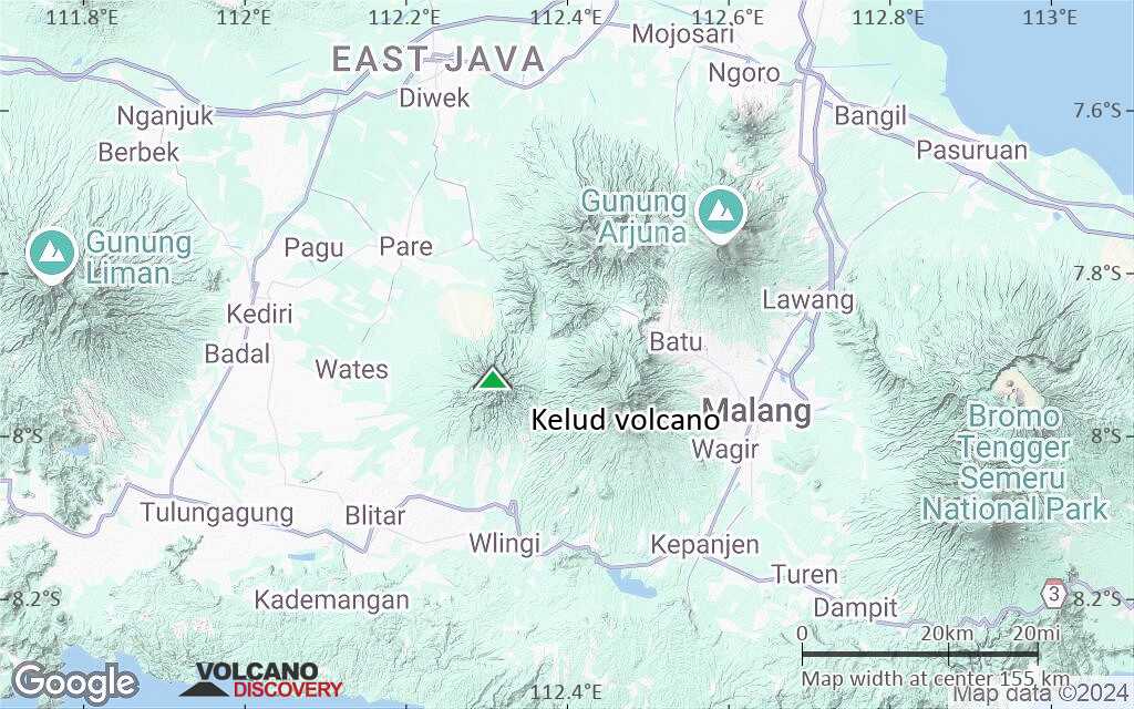 Terrain-type map of Kelud volcano (local scale small)