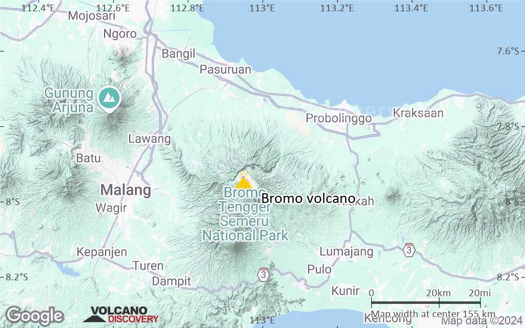 Terrain-type map of Bromo volcano (local scale small)