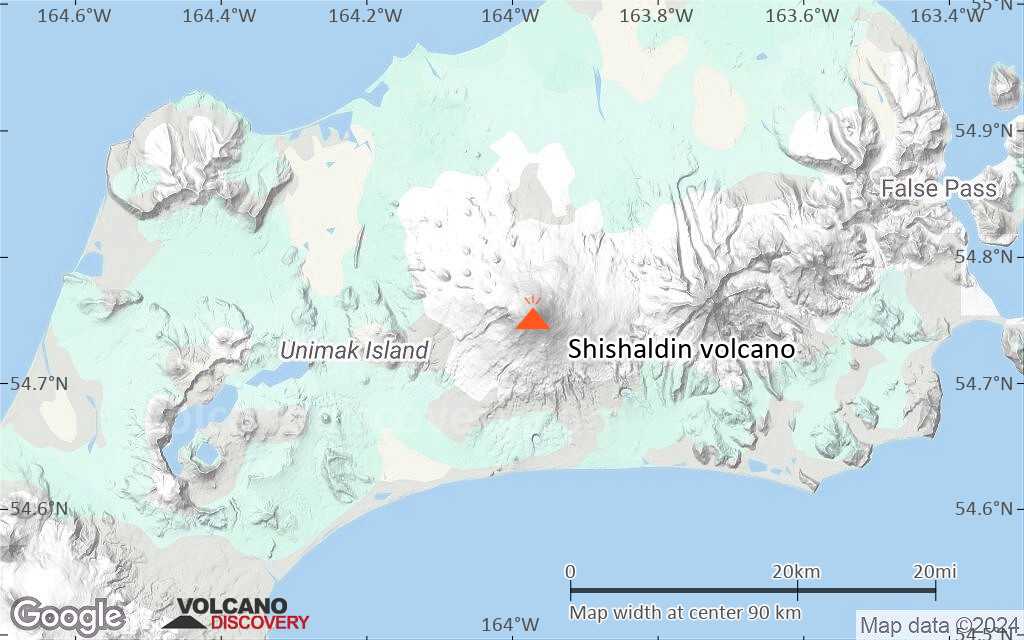 Terrain-type map of Shishaldin volcano (local scale small)