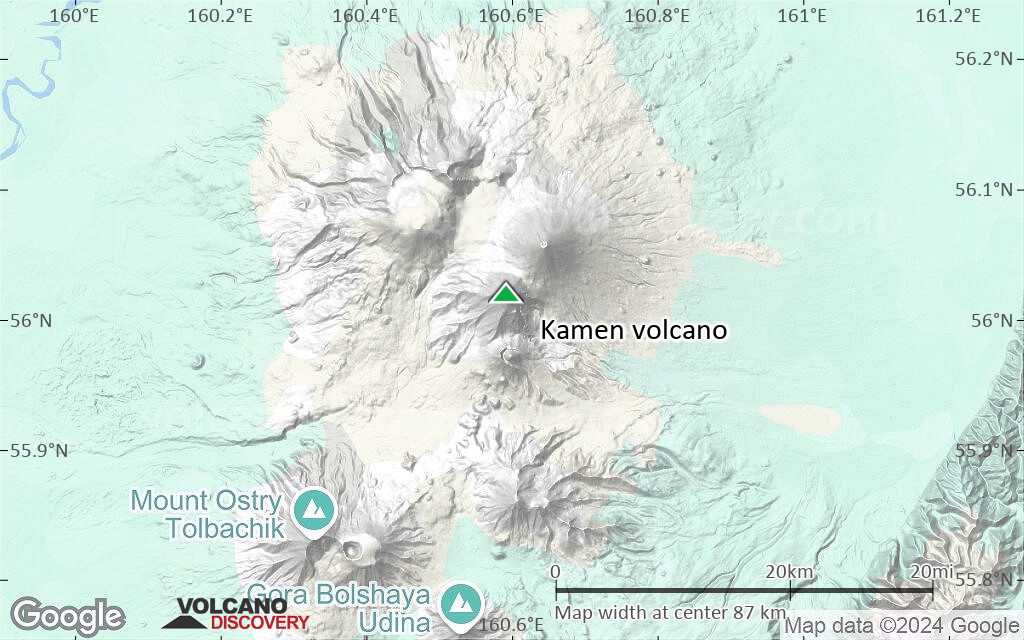 Terrain-type map of Kamen volcano (local scale small)
