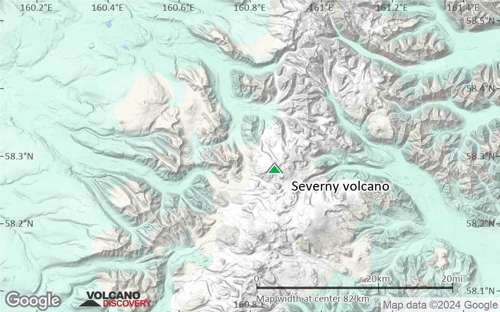 Terrain-type map of Severny volcano (local scale small)