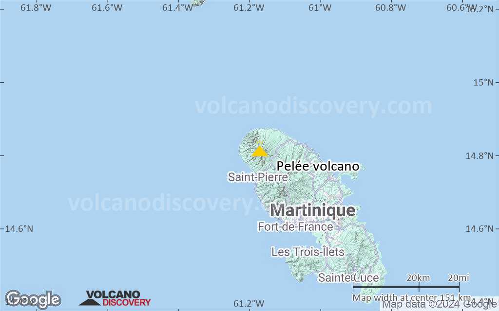 Terrain-type map of Pelée volcano (local scale small)