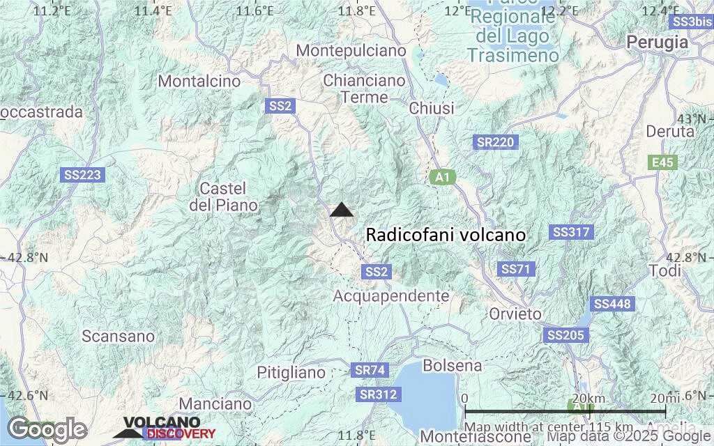 Terrain-type map of Radicofani volcano (local scale small)