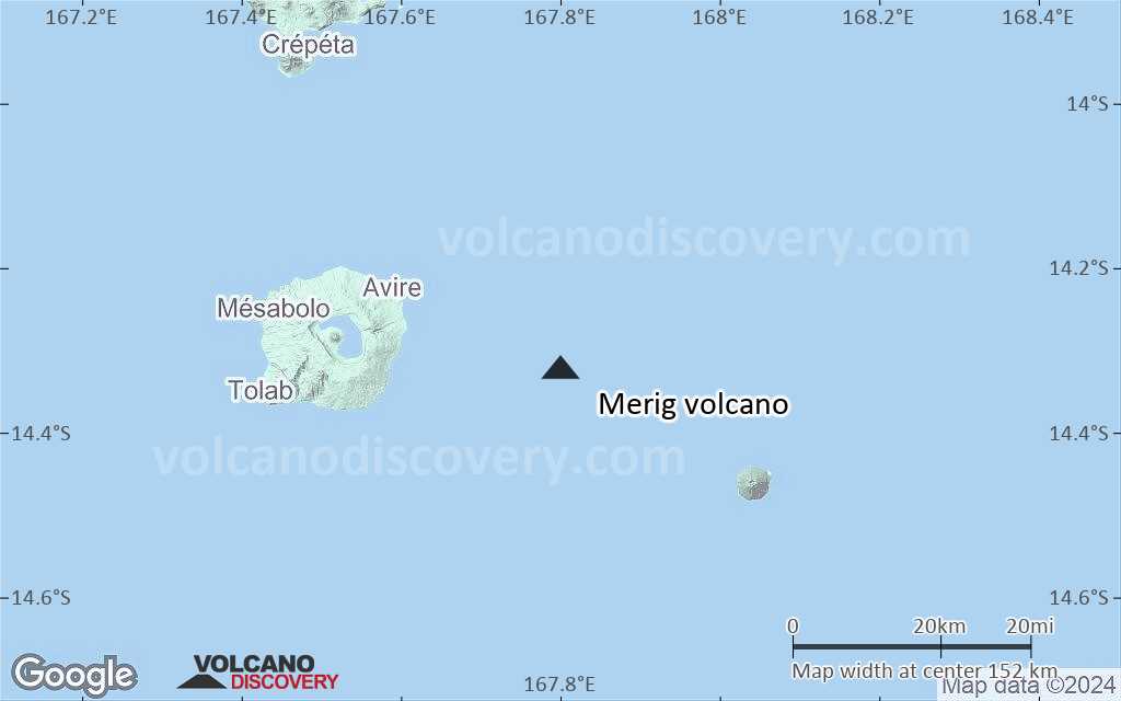 Terrain-type map of Merig volcano (local scale small)