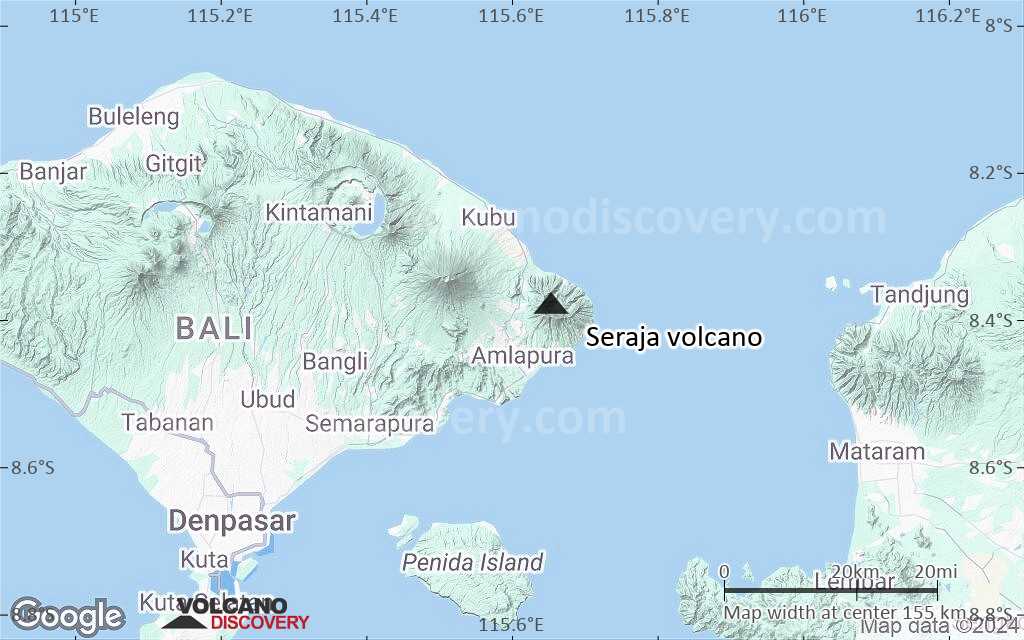 Terrain-type map of Seraja volcano (local scale small)